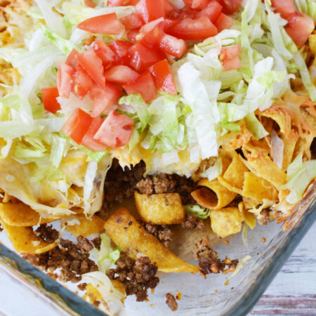 Easy Walking Taco Casserole - BubbaPie