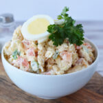Georgia Cracker Salad on a wooden table