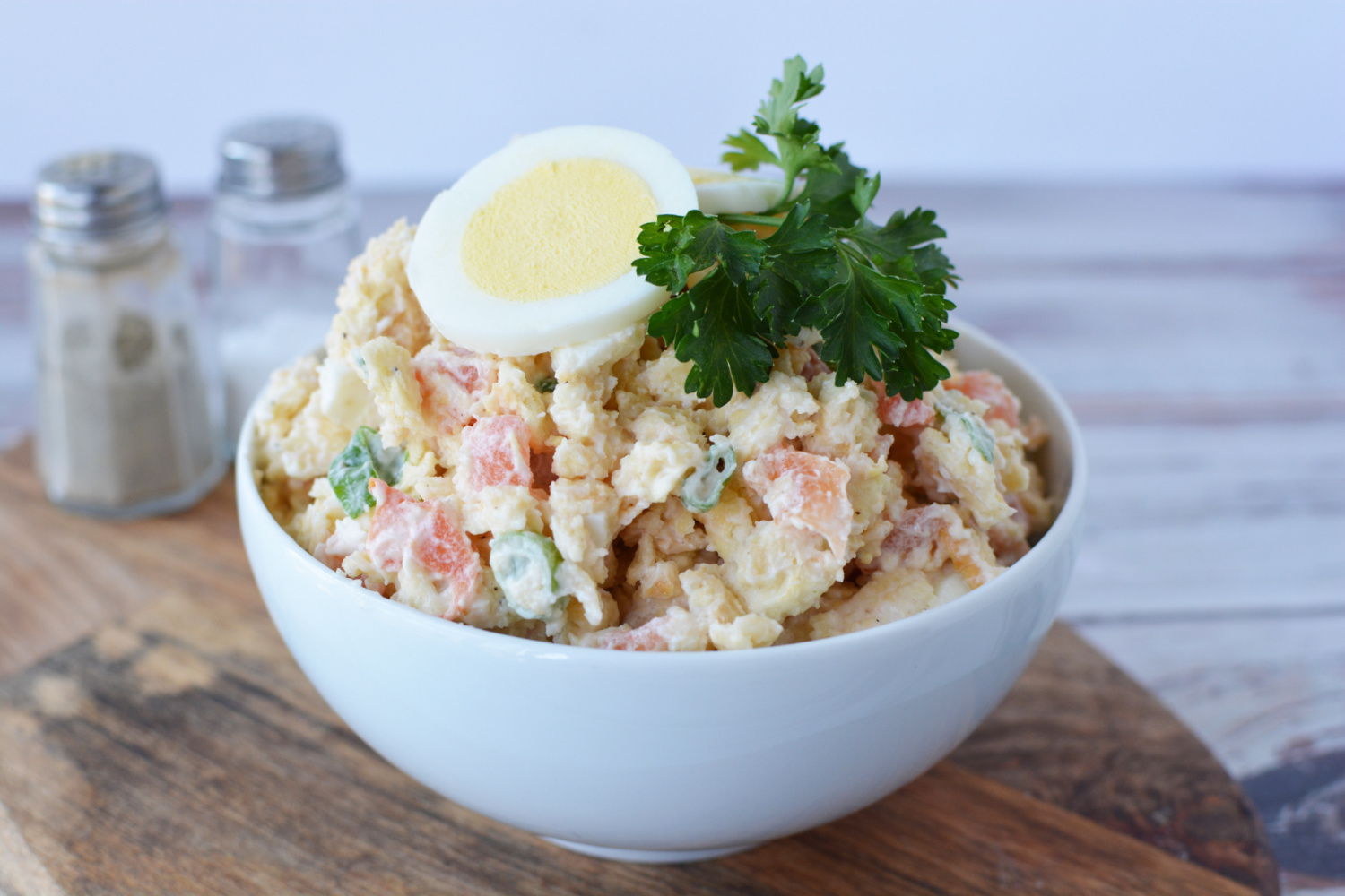 Georgia Cracker Salad on a wooden table