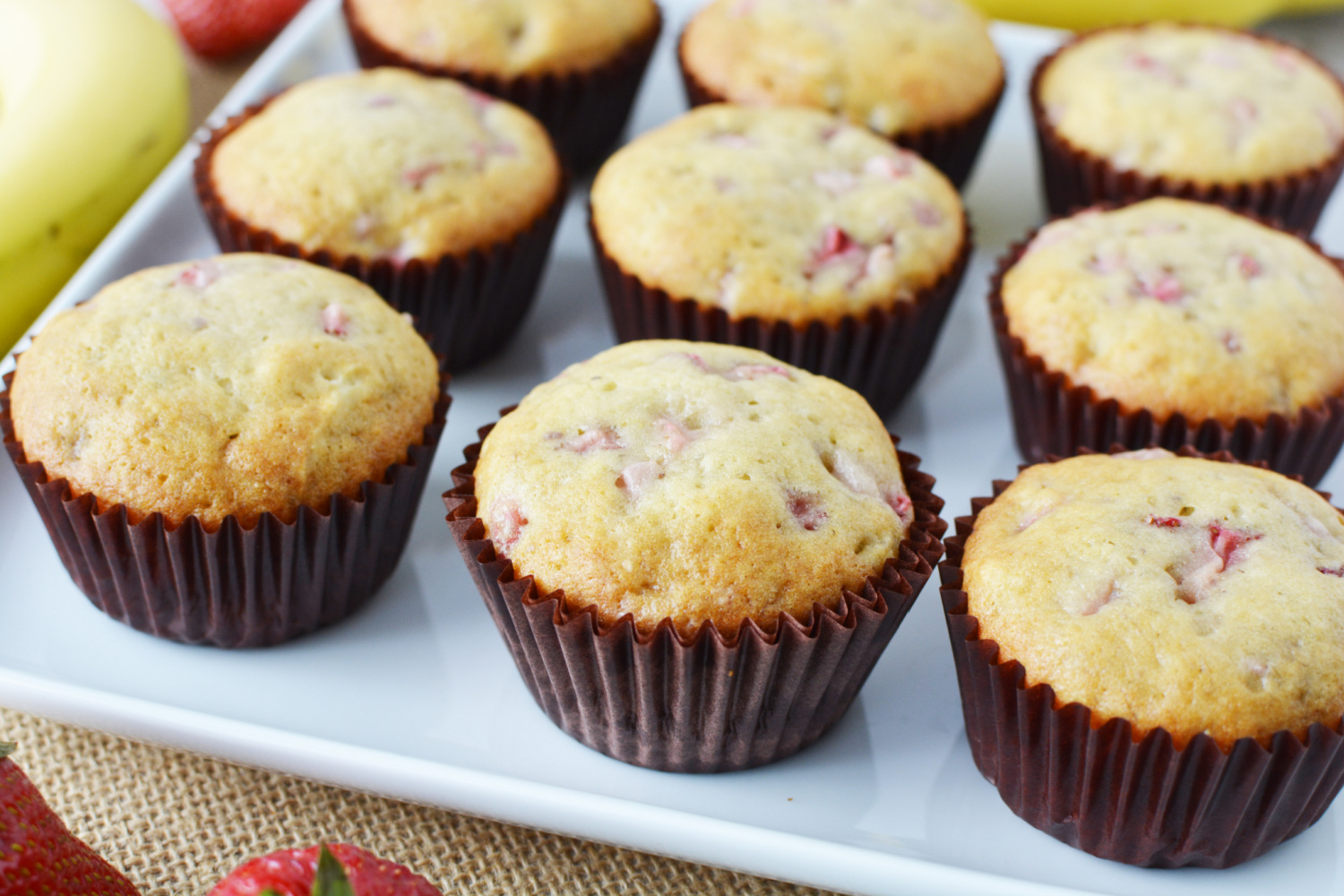 Coffeeshop Strawberry Banana Muffins - Straight to the Hips, Baby