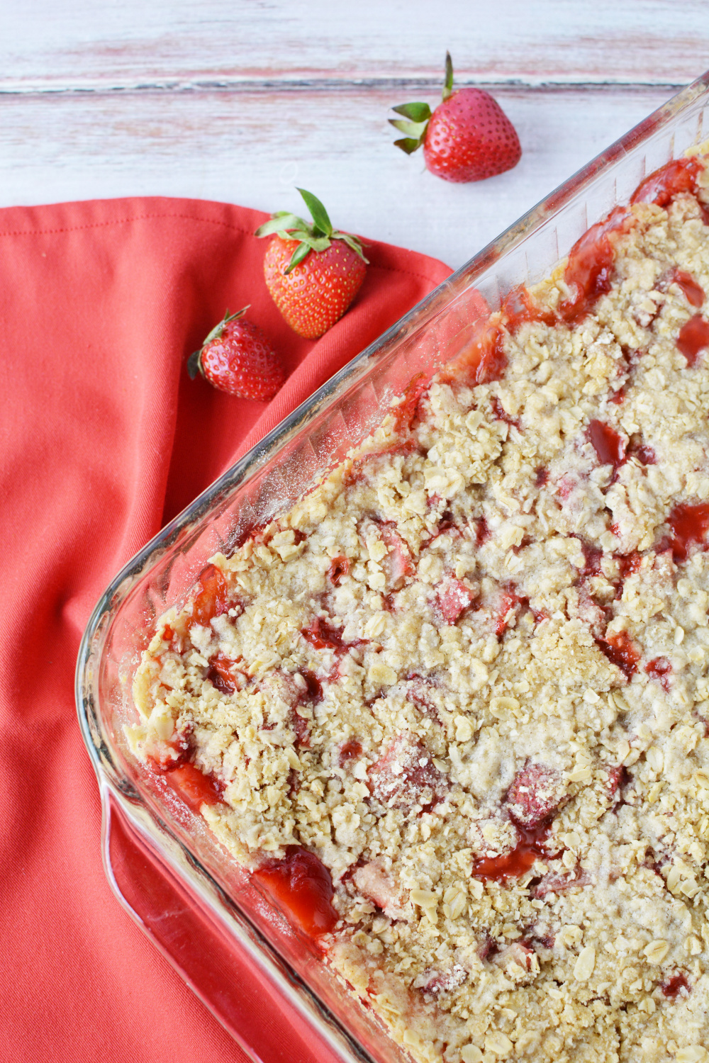 Strawberry Crumble Recipe with a streusel topping