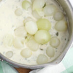 Add onions into cream sauce