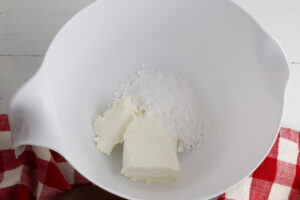 Combine Cream Cheese and Powdered Sugar