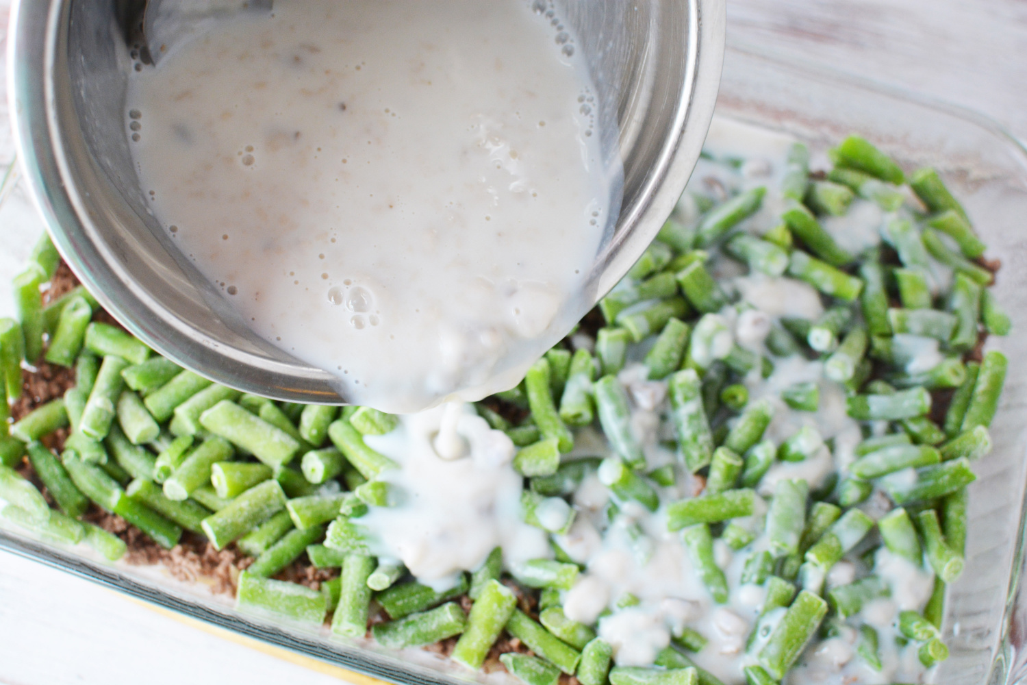 Tater Tot Casserole with Green Beans - BubbaPie Tater Tot Casserole with Green Beans - BubbaPie