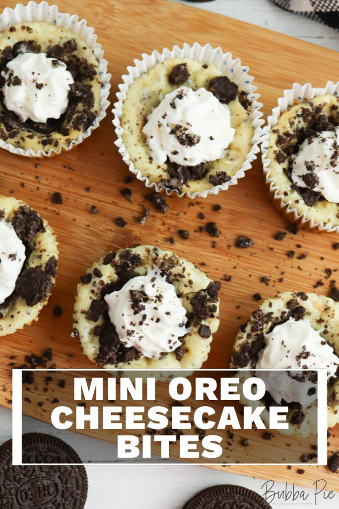 Mini Oreo Cheesecake Bites Pin 1