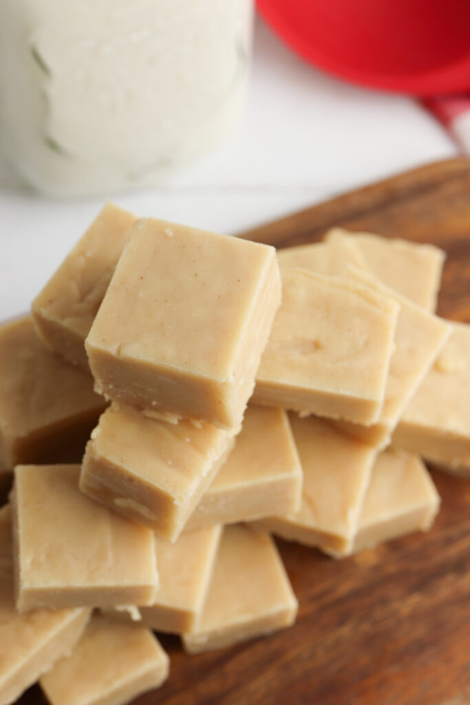 peanut butter fudge being served for dessert