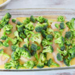 top chicken with broccoli