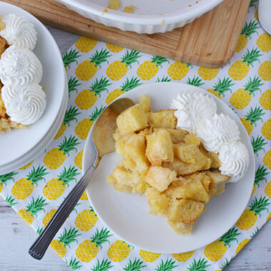 Pineapple bread pudding