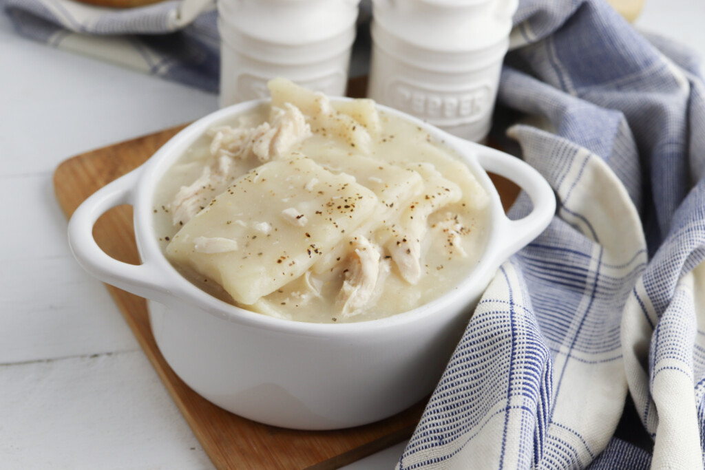 Chicken and Dumplings Recipe - Flat dumplings just like Cracker Barrel