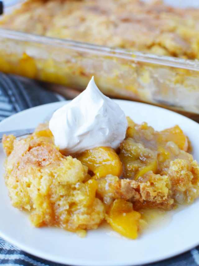 easy peach cobbler with cake mix and butter
