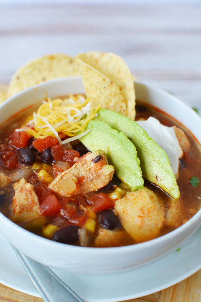 Crock Pot Chicken Tortilla Soup