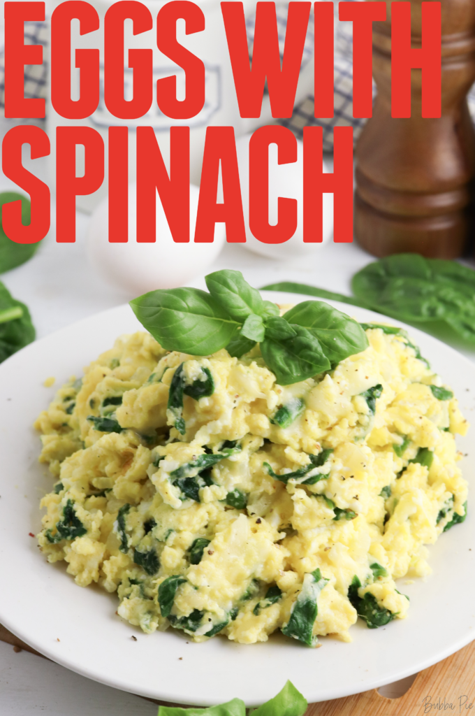 Eggs with spinach pin