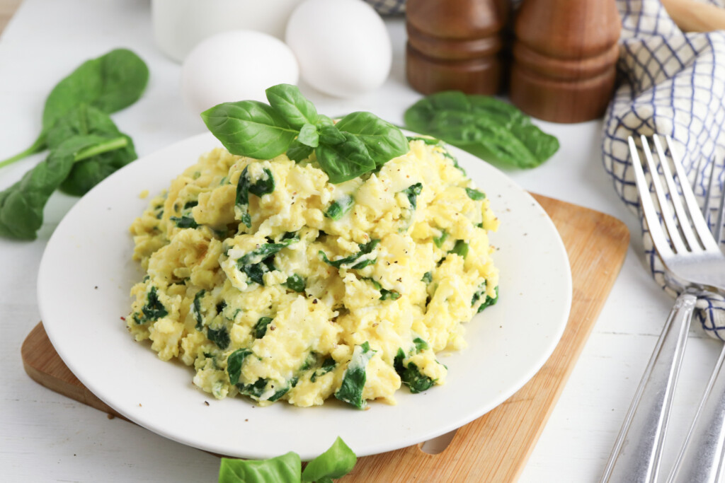 Eggs with Spinach Recipe BubbaPie