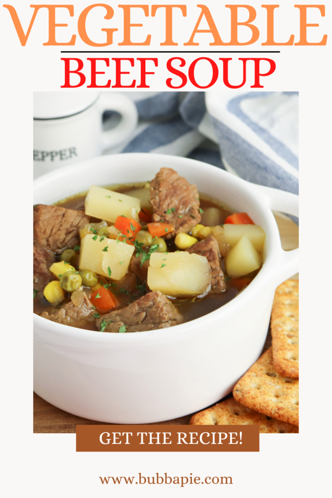 Vegetable beef soup pin