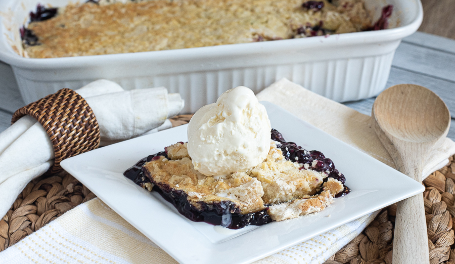 blueberry cobbler with cake mix