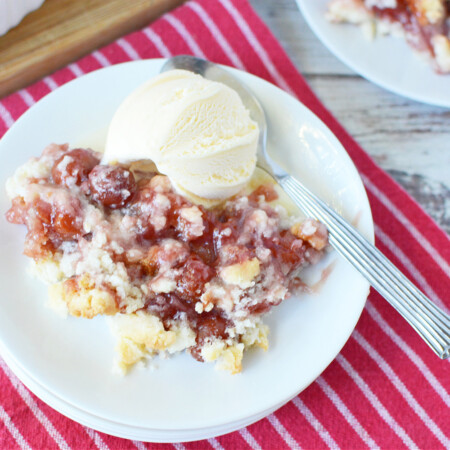 cherry cobbler with cake mix