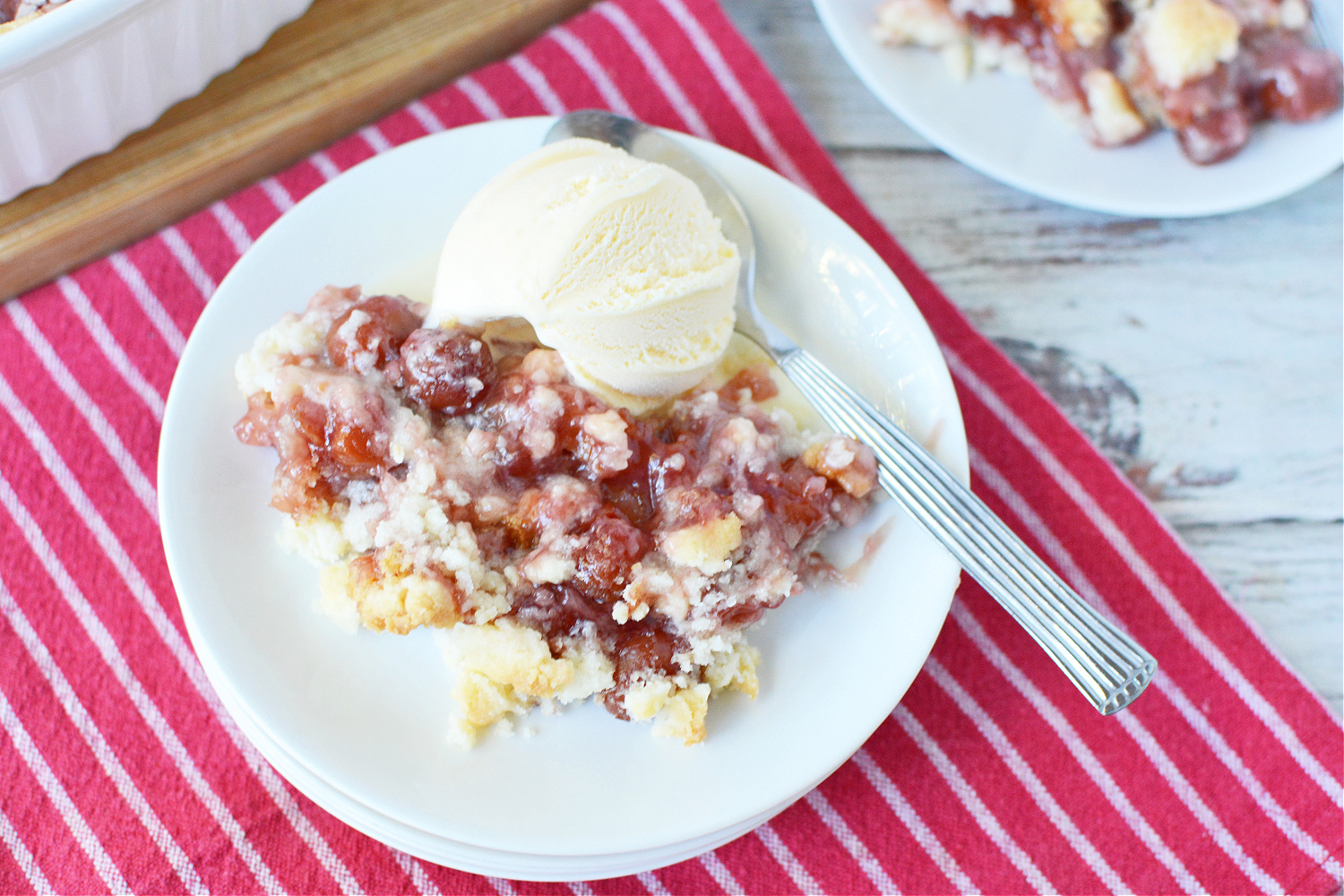 cherry cobbler with cake mix
