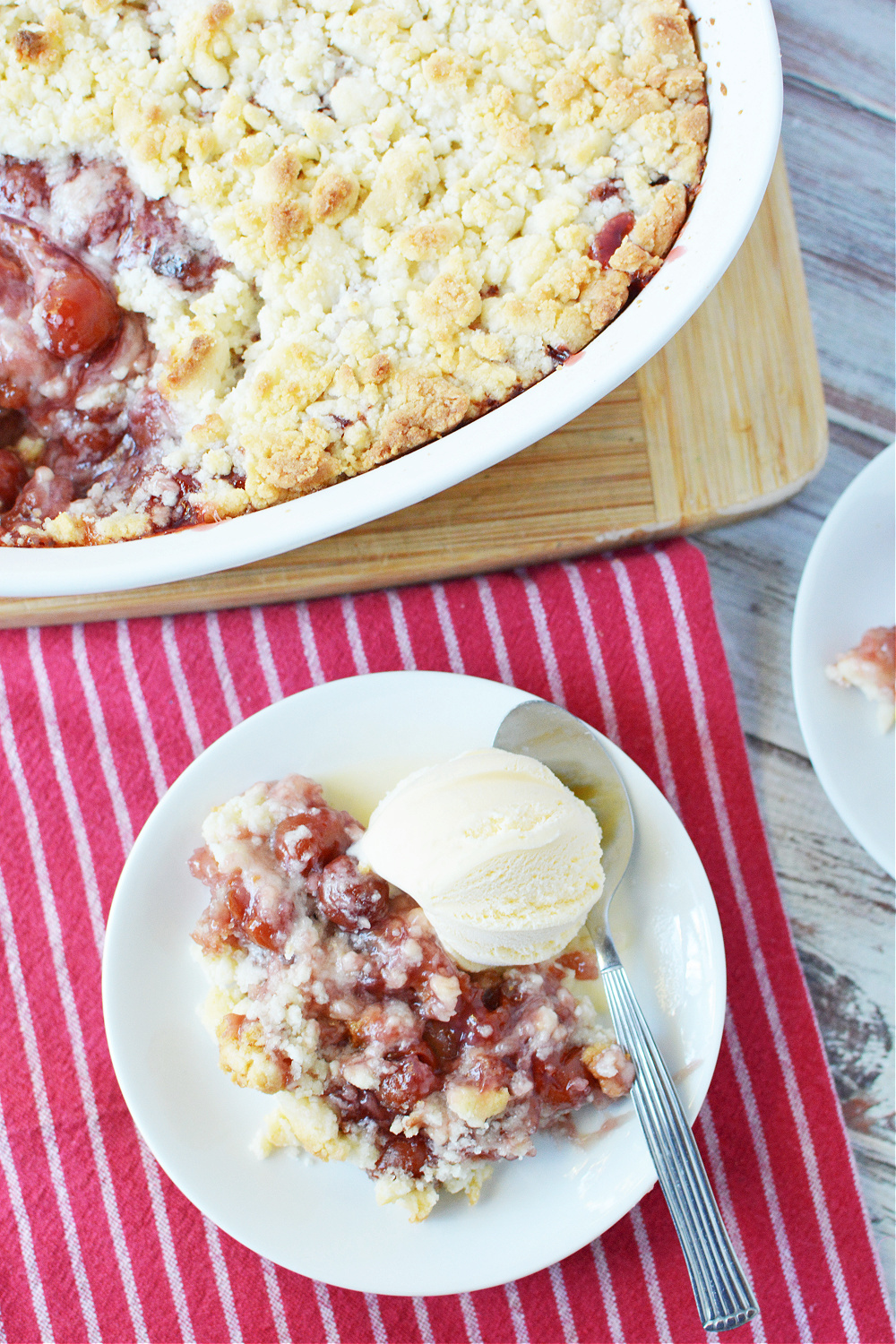 Cherry Cobbler with Cake Mix - BubbaPie