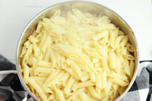 stir in cheese and pasta
