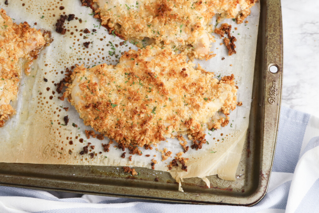 Bake Chicken in the oven.