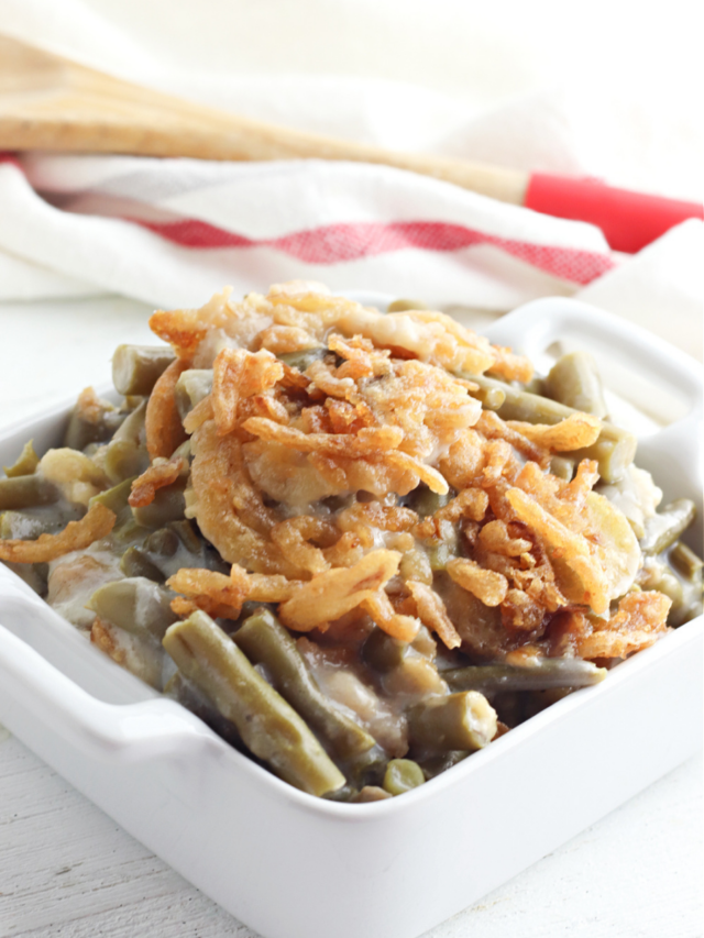 THANKSGIVING SLOW COOKER GREEN BEAN CASSEROLE BubbaPie