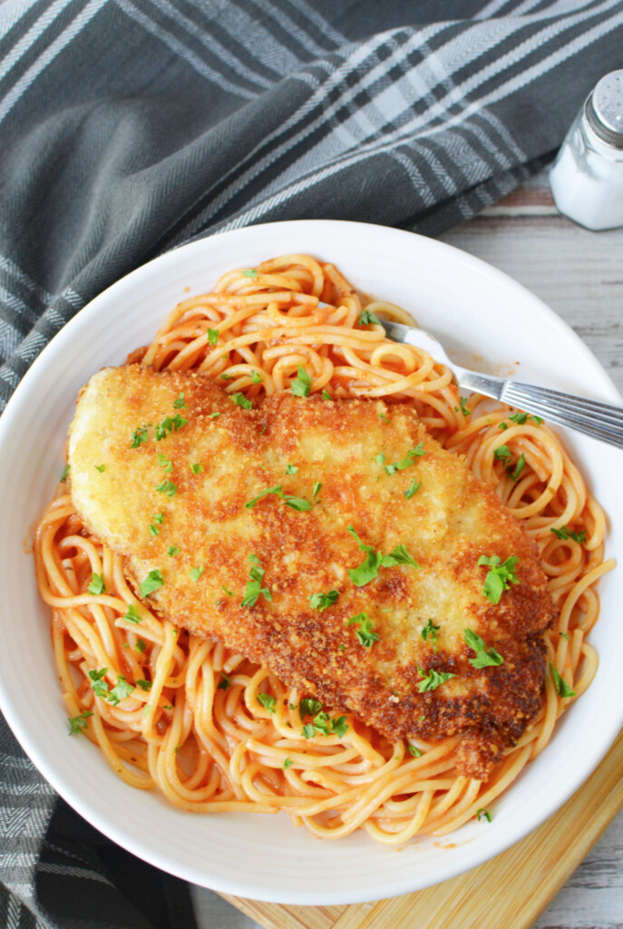 homemade crusted chicken romano