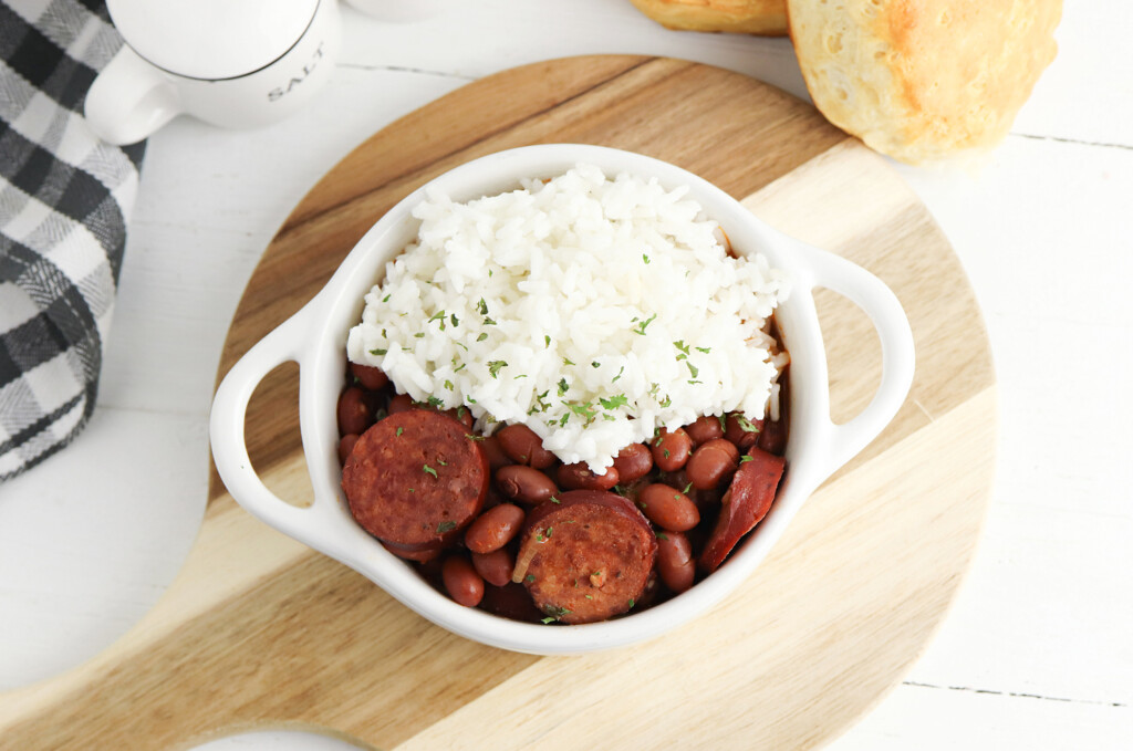 making red beans and rice in slow cooker.