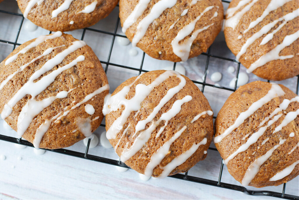 hermit cookies on a cooling rack