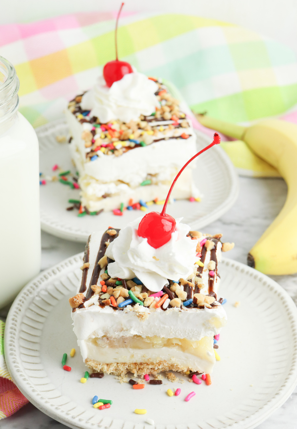 Banana Split Cake - BubbaPie