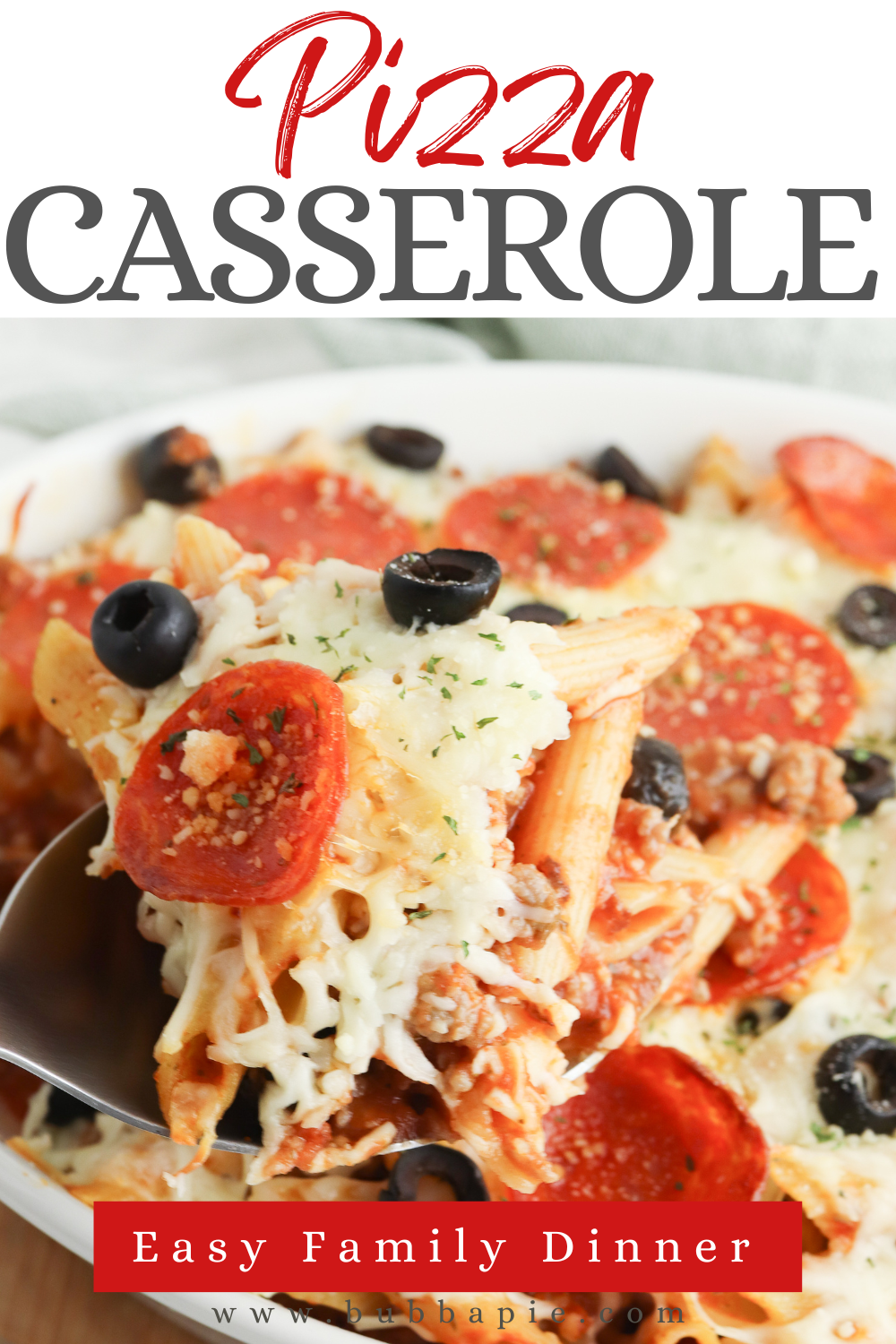 EASY PIZZA CASSEROLE RECIPE - BubbaPie