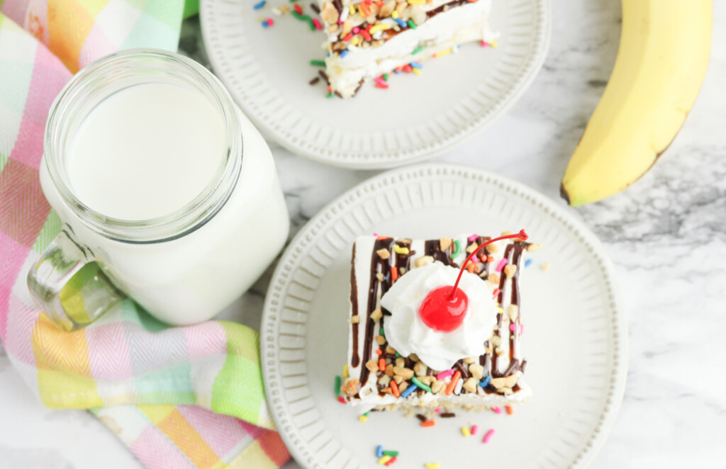 easy banana split cake recipe