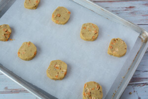 place cookies on baking sheet