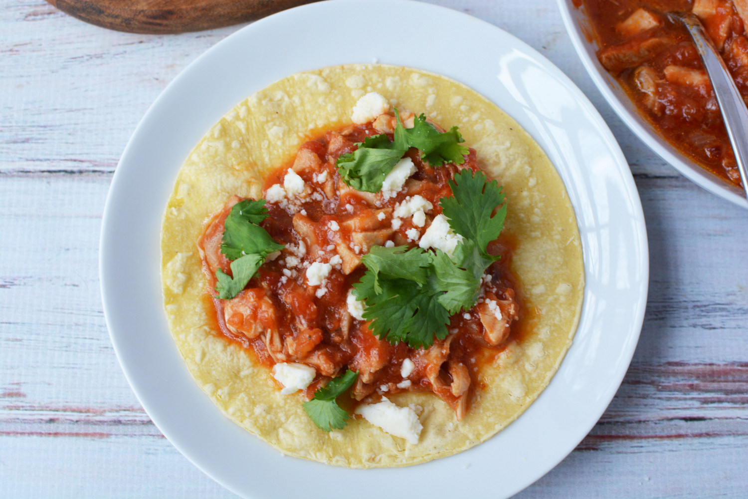 Chicken tinga tacos