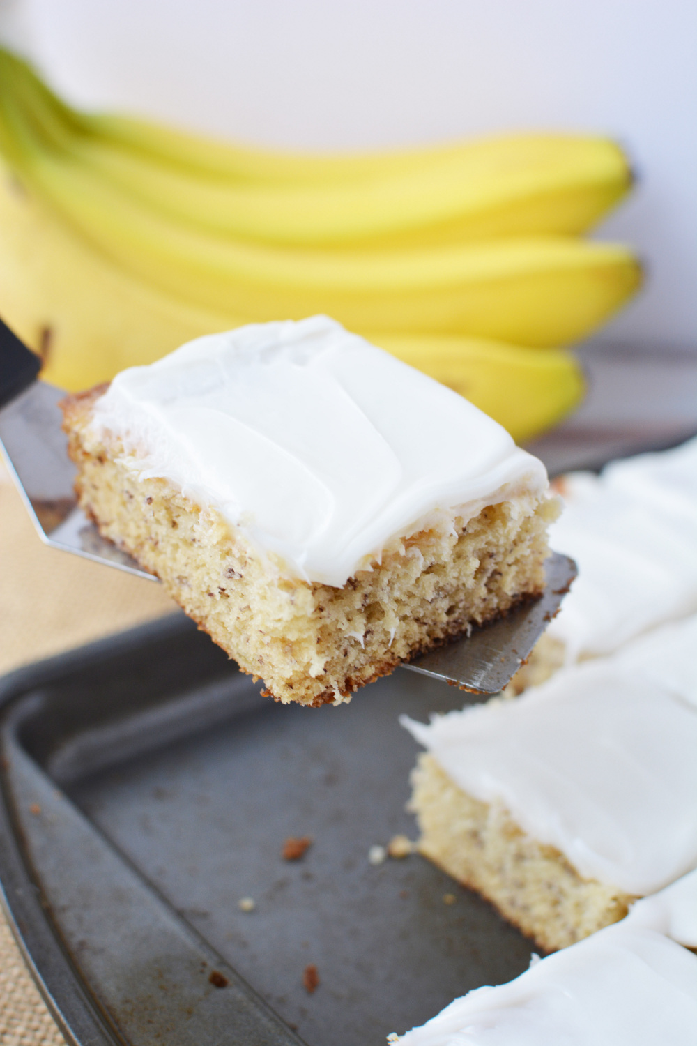 Banana Bars with Cream Cheese Frosting BubbaPie