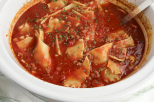 cook lasagna soup in crockpot