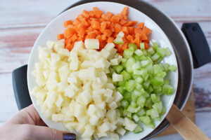 add celery, carrots and potatoes
