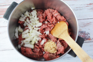 cook beef onion and garlic