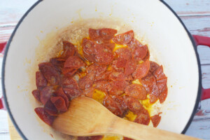 cook pepperoni in stockpot