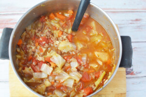 cooking cabbage roll soup