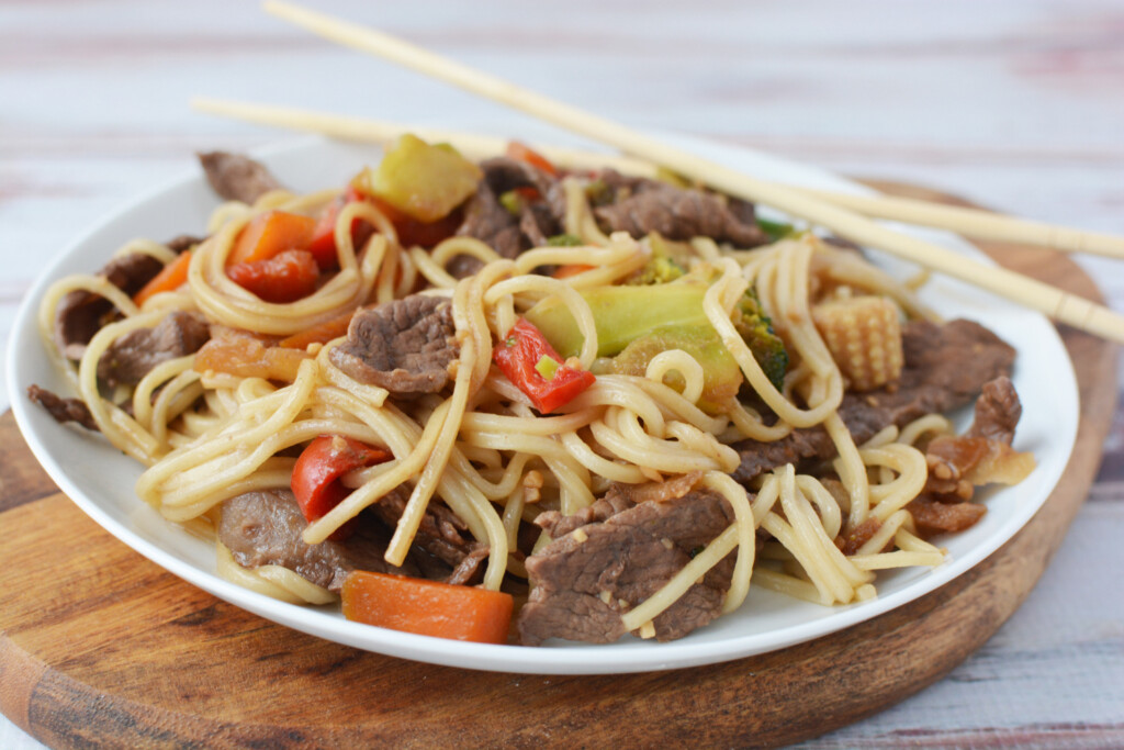 How to make beef lo mein