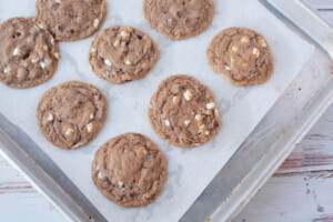 bake hot chocolate cookies