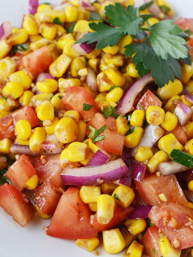 EASY CORN AND TOMATO SALAD BubbaPie